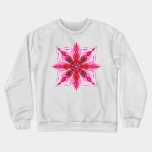 Pink Distressed Mandala Crewneck Sweatshirt